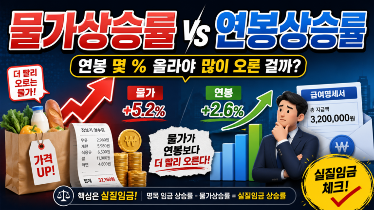 연봉상승률과 물가상승률 비교 썸네일
