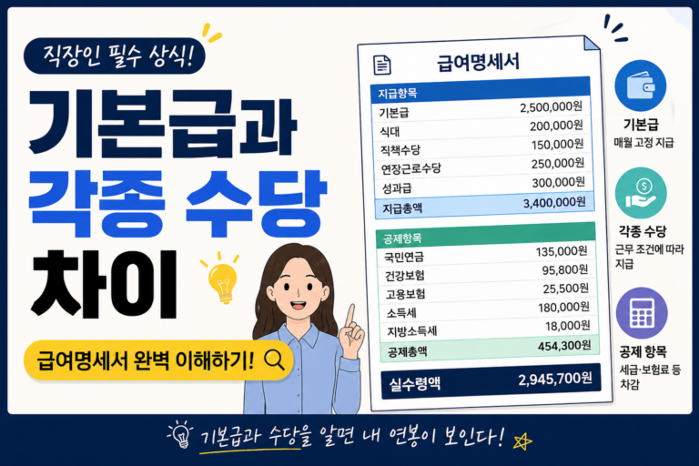 기본급과 수당 차이 썸네일