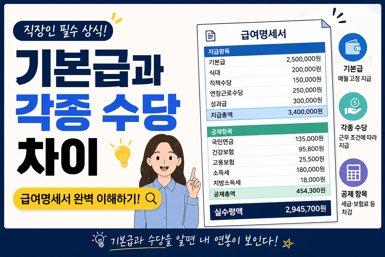 기본급과 수당 차이 썸네일