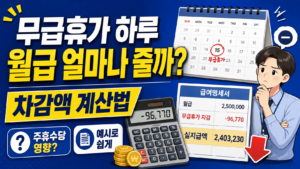 무급휴가 시 차감액 썸네일