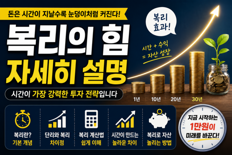 복리의 힘이란? 직장인이 반드시 알아야 하는 복리 효과와 자산을 키우는 투자 전략 2 복리의 힘 썸네일