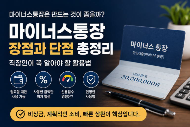 마이너스통장 장단점 총정리 썸네일
