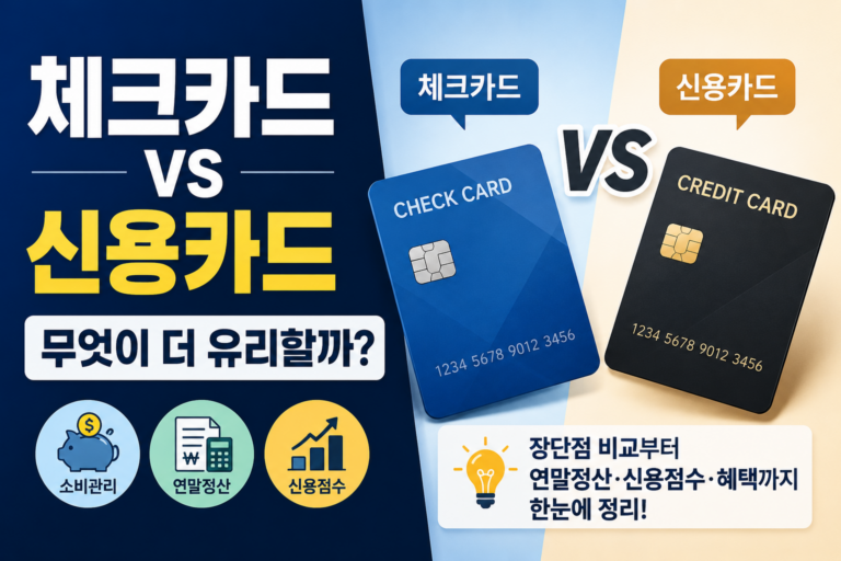 체크카드VS신용카드 비교 썸네일